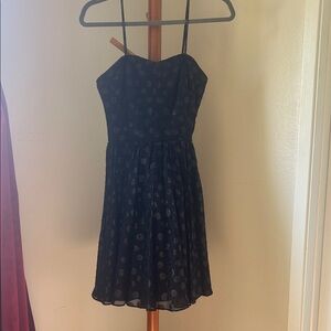 Guess Black Polka Dot Spaghetti-Strap Party Dress